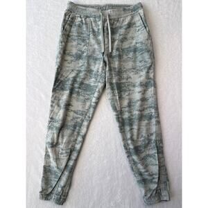 Athleta Farallon Jogger Women Size Medium Camo Athleisure Bottoms Elastic Waist